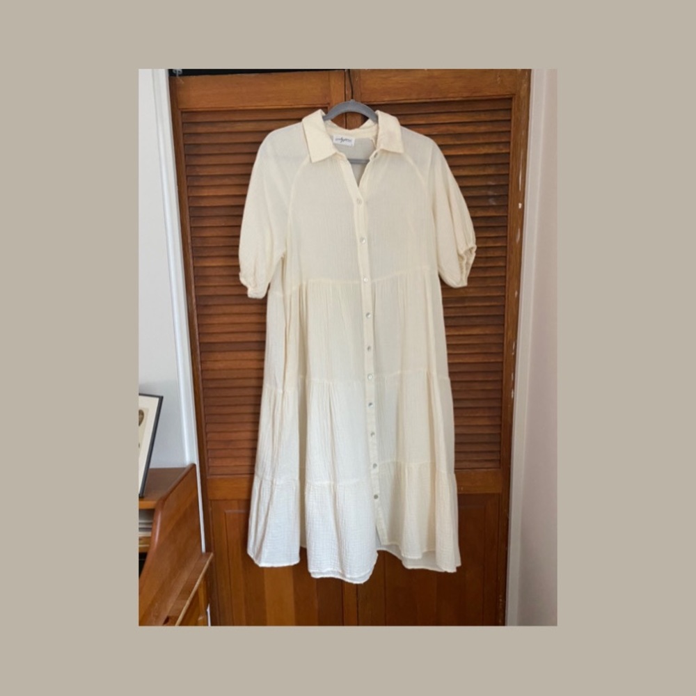 CJLA Daphne Dress | Cream Midi Dress